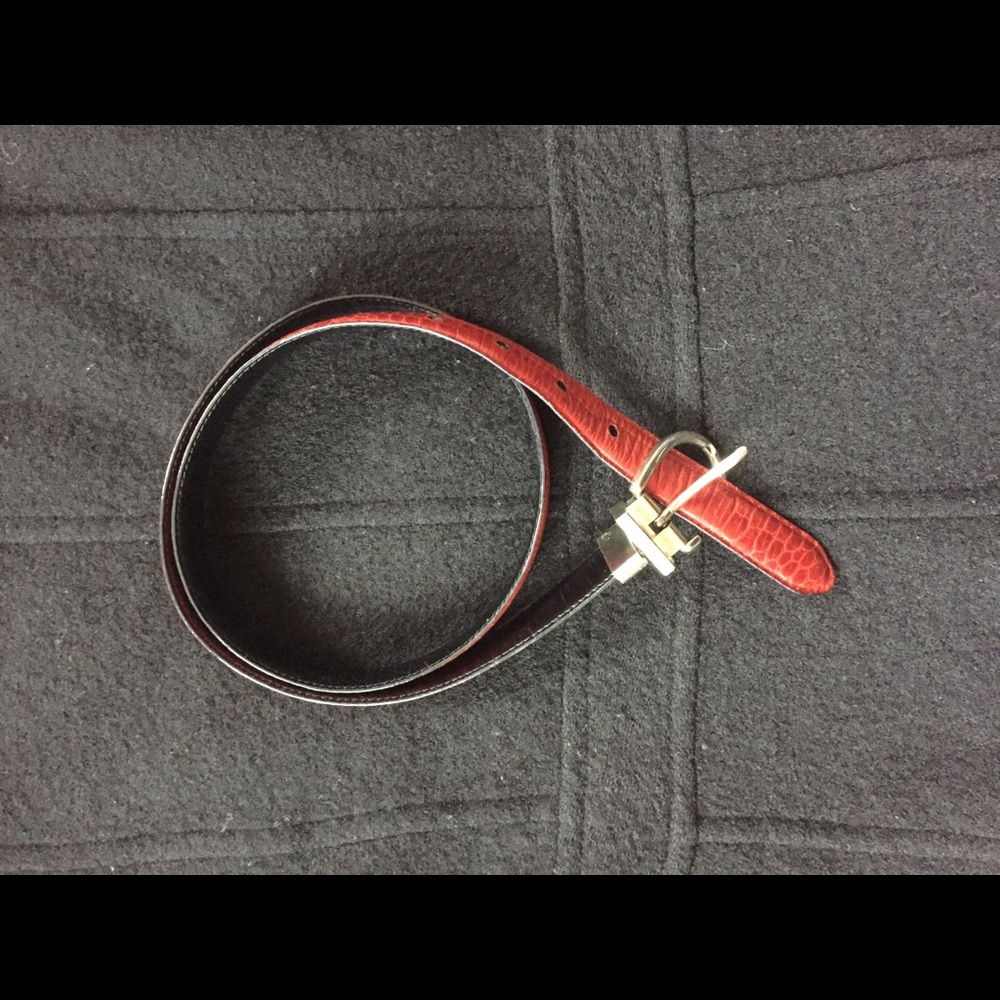 Ralph Lauren Reversible Leather Crocodile Belt